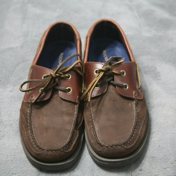 Rockport Men's Boat Shoes, Size 8.5, Brown - Picture 1 of 4